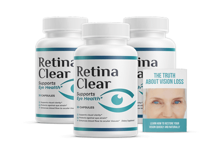 RetinaClear 3 bottle package with bonus book